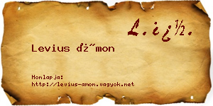 Levius Ámon névjegykártya